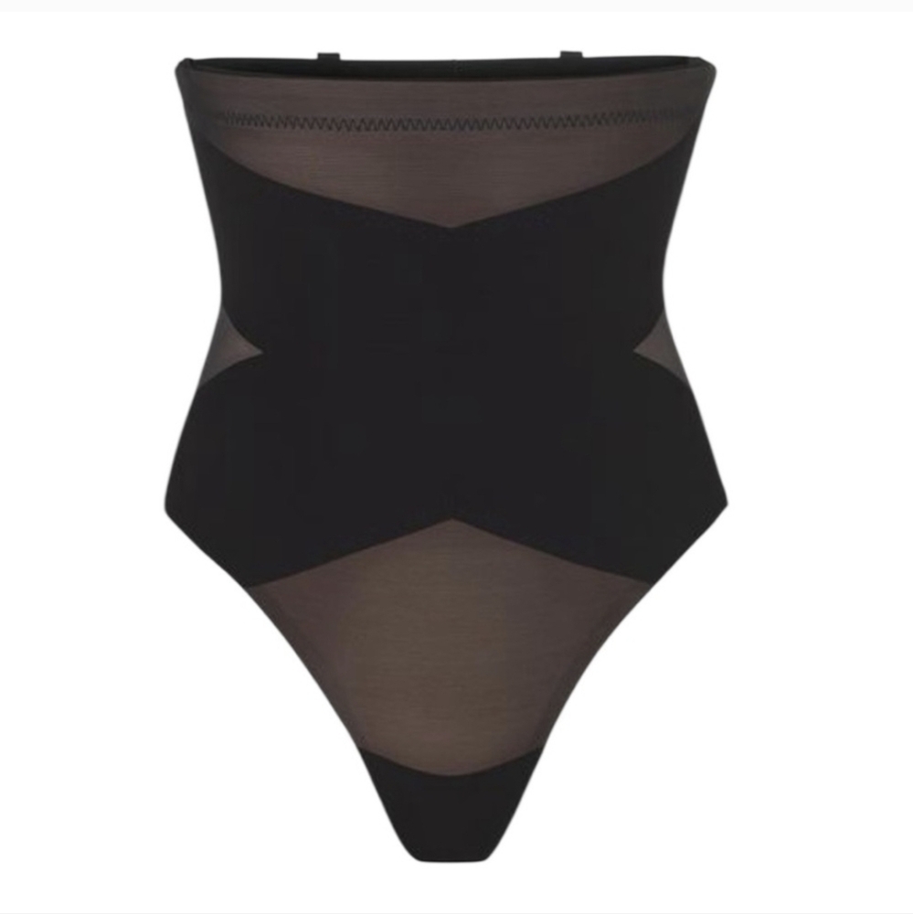 nwot HONEYLOVE superpowers Thong Underwear XS Black Shapewear - Missing Straps